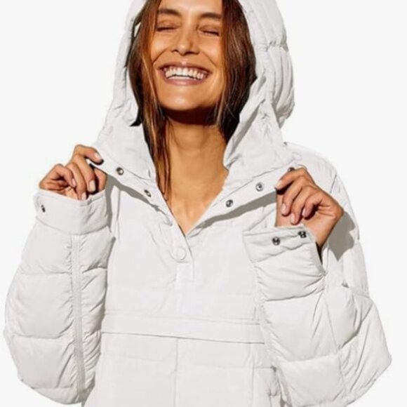 Love Tree packable water resistant lightweight warm jacket cream size XS NWT - Picture 2 of 15